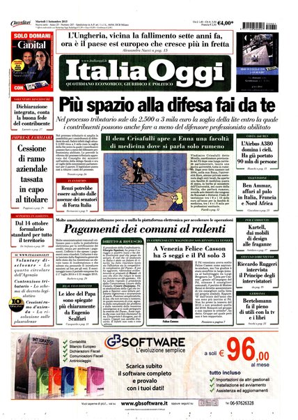 Italia oggi : quotidiano di economia finanza e politica